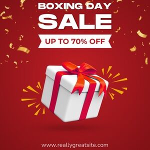 Festive Gift Box with Red Ribbon